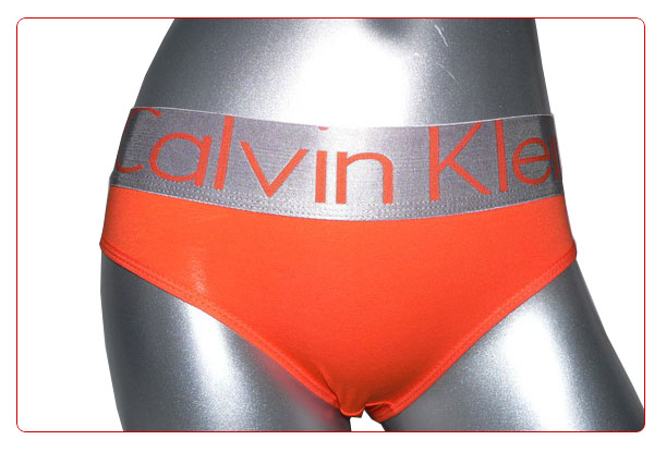 Slip Calvin Klein Mujer Steel Blateado Naranja